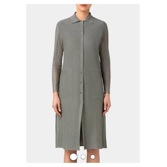 Akris Women's Silk-Blend Knit Coat - green - Size 4